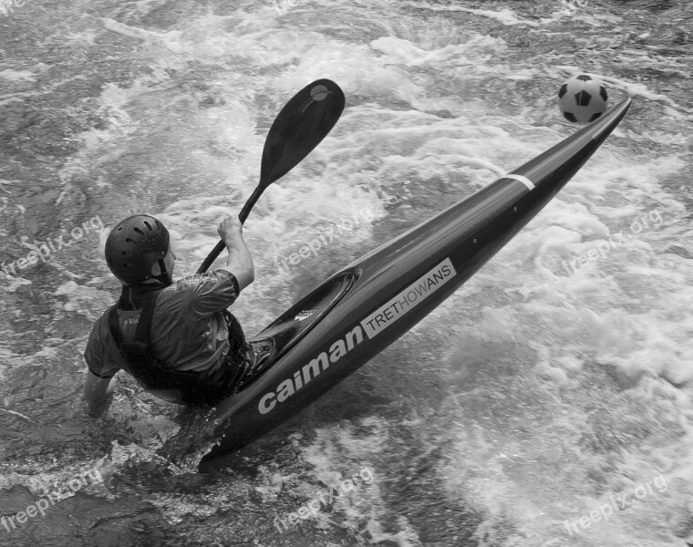 Canoe Black And White Kayak Paddle Sport