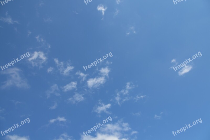 Sky Blue White Clouds The Background