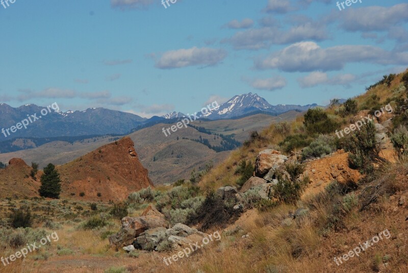 Nature America Washington State Mountains Desert