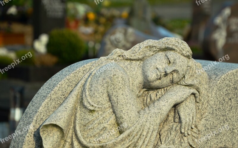 Cemetery Angel Tomb Statue Figure