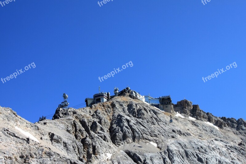 Zugspitze Mountain Zugspitze Massif Sky Imposing