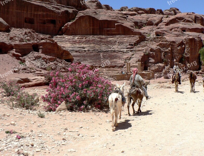 Jordan Petra Amphitheater Roman Ruins