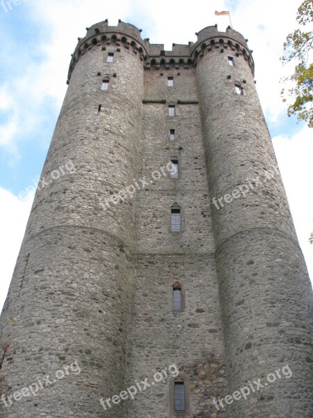 Autumn Castle Keep Tower Middle Ages