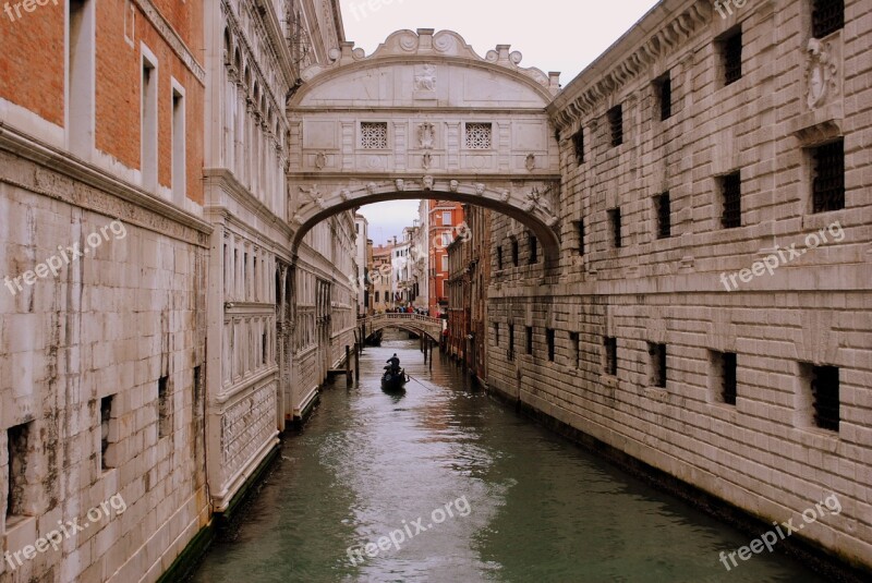 Venice Travel Bridge Of Sighs Italy Canal