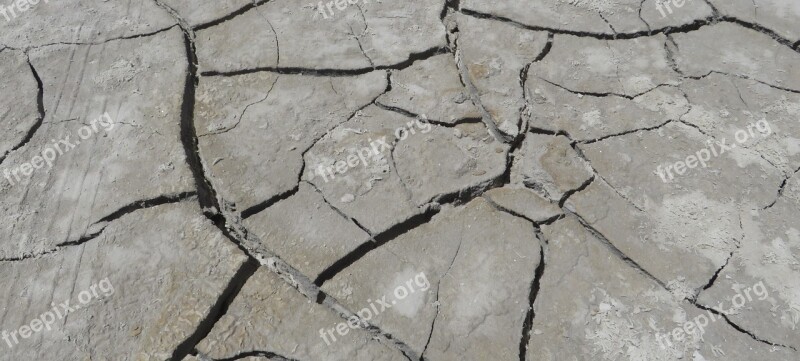 Desert Earth Cracks Dry Cracked