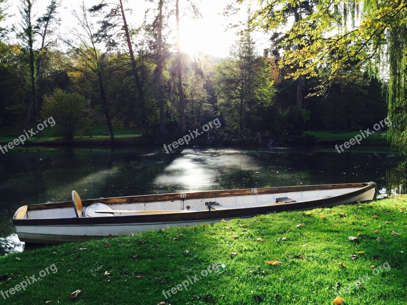 Pond Canoe Water Wilderness Wood