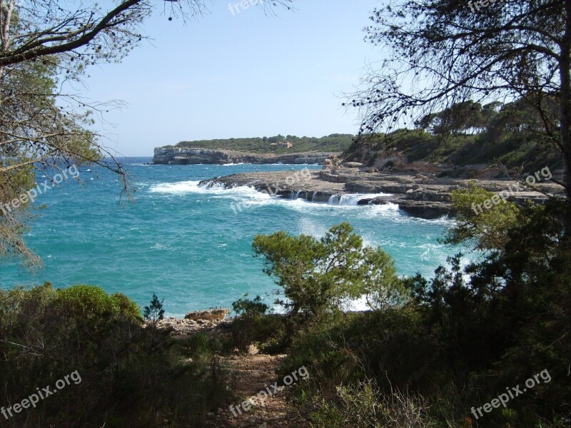 Bay Mallorca Spain Blue Water Landscape