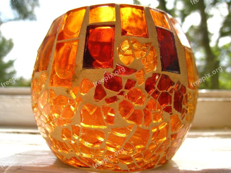 Tealight Mosaic Tealight Candle Tiffany Glass Glasdeko