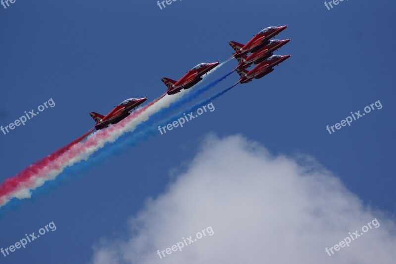 Planes Red Arrows Red White And Blue Jets Stunt Plane