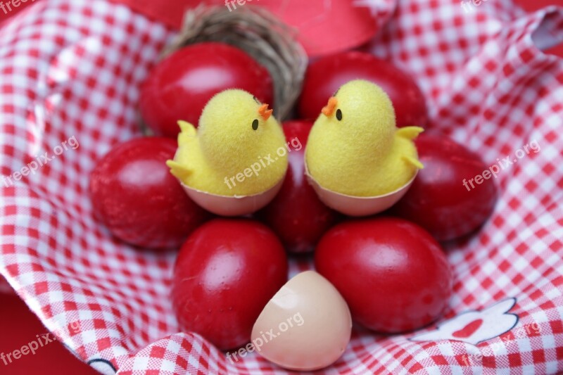 Red Eggs Easter Color Tradition