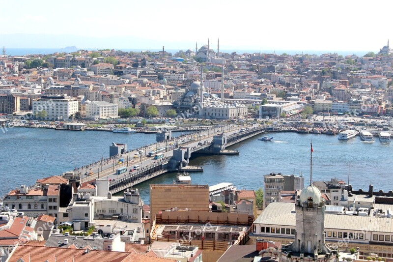 Turkey Istanbul Galata Golden Horn Outlook