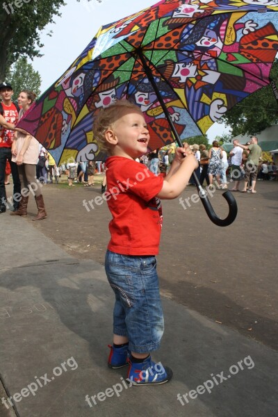 Family Umbrella Summer Child Free Photos