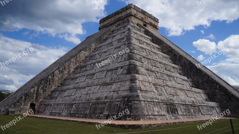 Pyramid Kukulcan Chichen Itza Mexico Free Photos