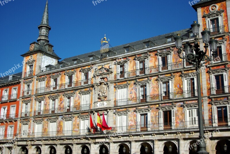 Spain Madrid Plaza Mayor Façades Coat Of Arms