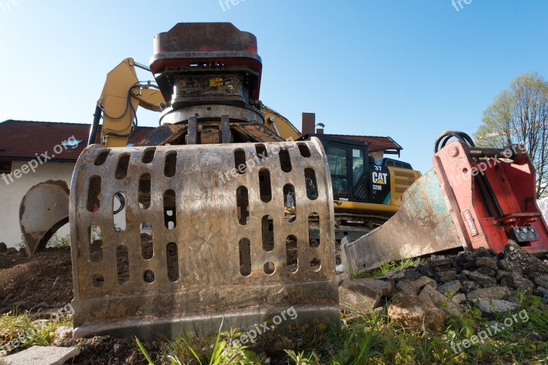 Excavators Site Backhoe Bucket Gripper Hammer