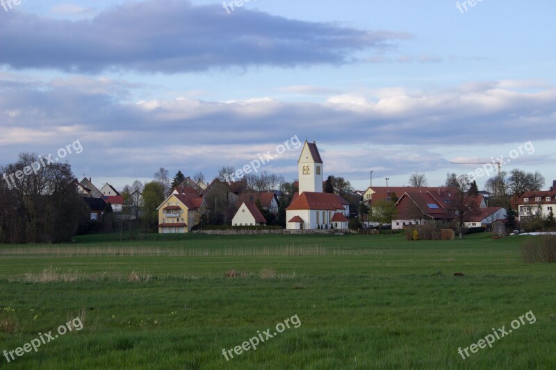 Village Upper Swabia Landscape Idyll Country Life