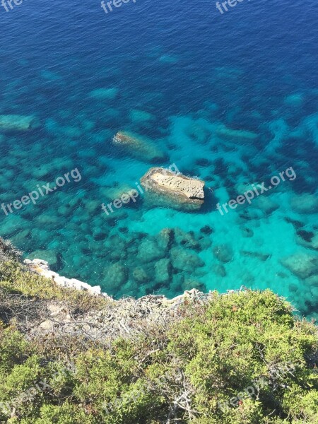 Sea Turquoise Water Seaside Mediterranean