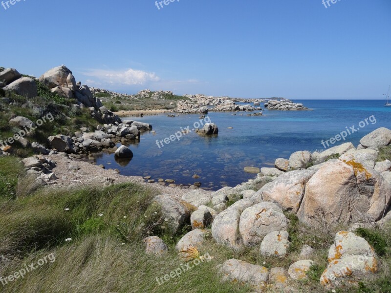 Island Lavezzi Corsican Landscape Sea