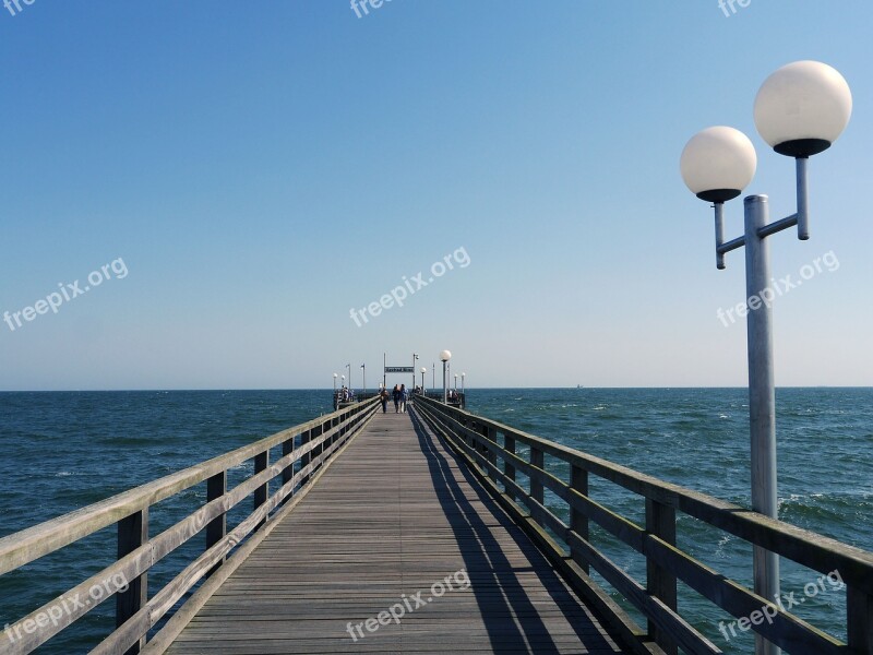 Sea Bridge Binz Rügen Baltic Sea Planks