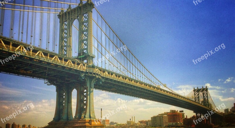 Manhattan Bridge City New York