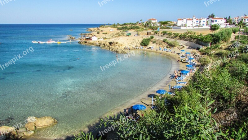 Cyprus Kapparis Cove Beach Sea