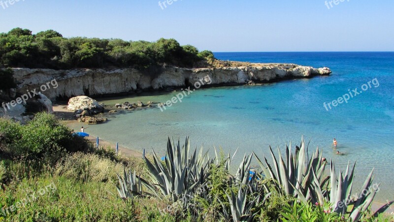 Cyprus Kapparis Cove Beach Sea