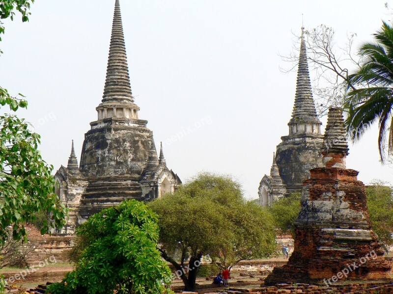 Thailand Ayuttaya Buddhism Monument Ruins