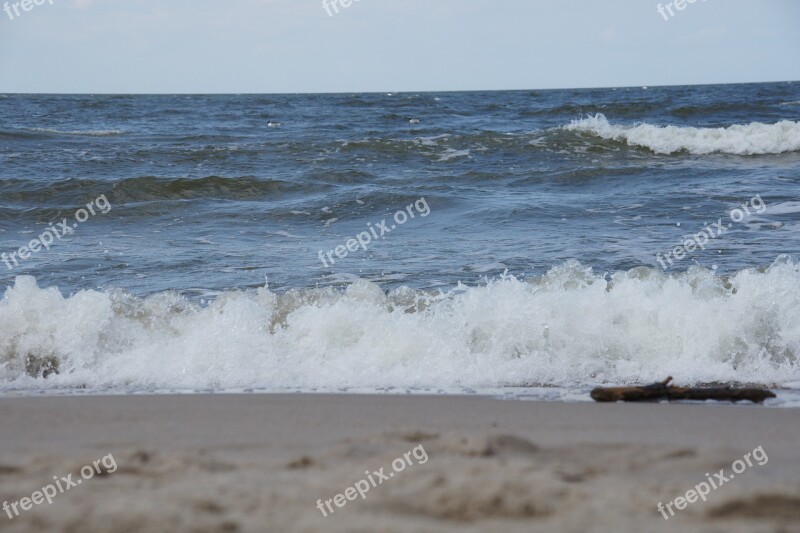 Sea The Waves Water The Baltic Sea Beach