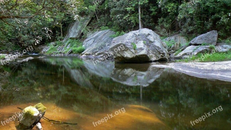 Creek Reflection Sunlight Water Nature