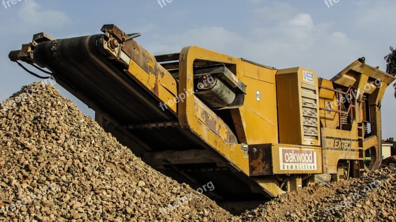 Crusher Heavy Machine Yellow Equipment Construction