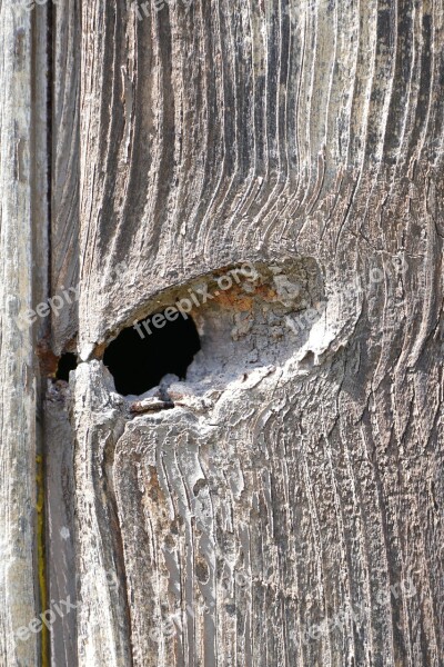 Knothole Wood Old Weathered Boards