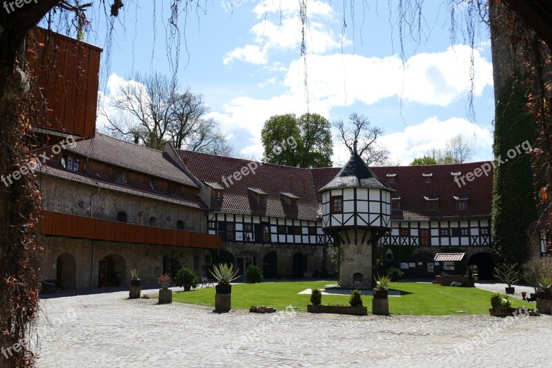 Westerburg Huy Courtyard Pigeon Tower Moated Castle