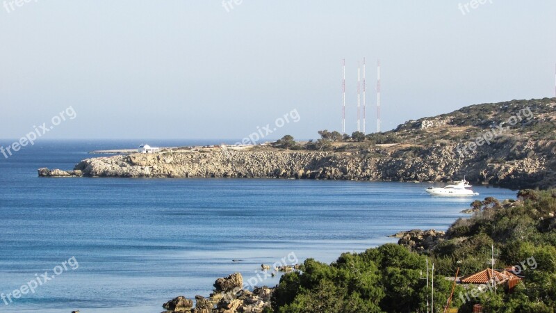 Cyprus Konnos Bay Mediterranean Sea Scenery