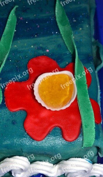 Cake Deco Flower Underwater Sugar