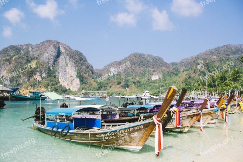 Islands Phi Phi Thailand Nature Landscape