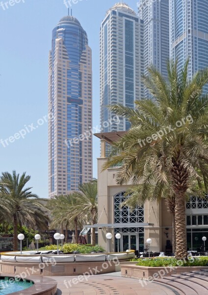 U A E Dubai Skyscrapers Vacations Palm Trees