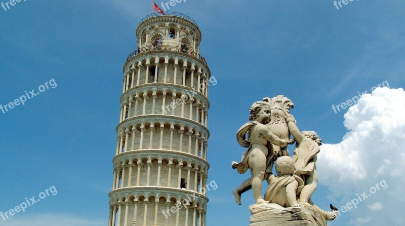 Italy Pisa Tower Tuscany Building