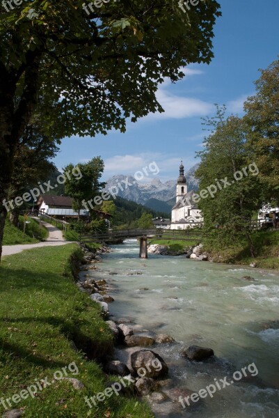 Ramsau At Berchtesgaden Alpine Summer Berchtesgaden Alps Upper Bavaria