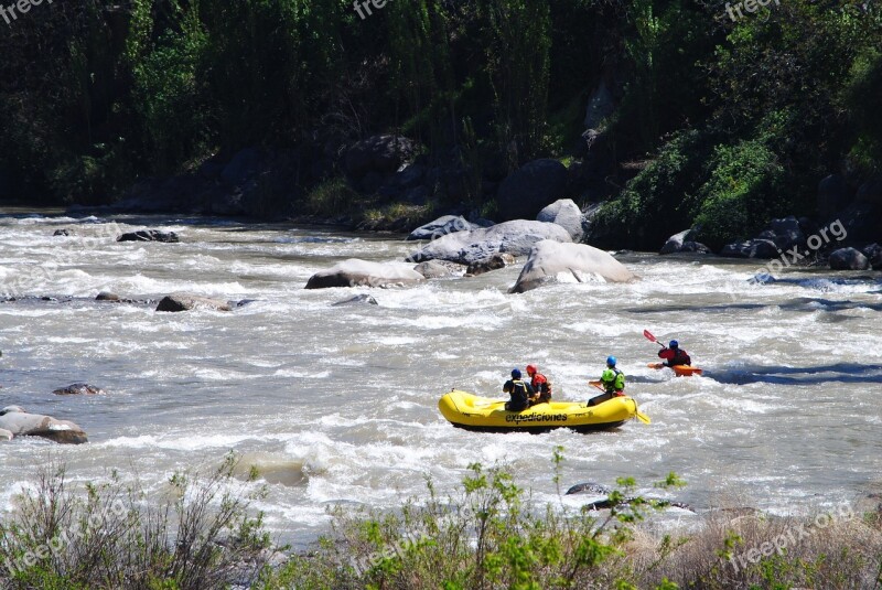 Chile Maipo Rafting Sport Free Photos