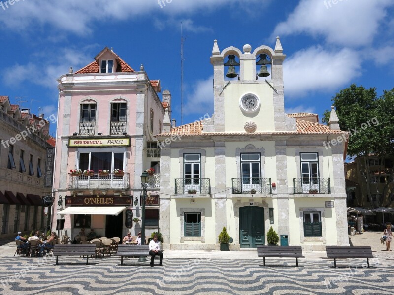 Cascais Portugal Building Road Pattern