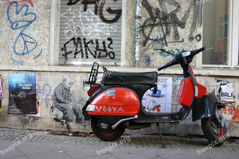 Berlin Tag Wall Moped Unexpected