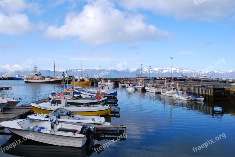 Iceland Port Ship Húsavík Free Photos