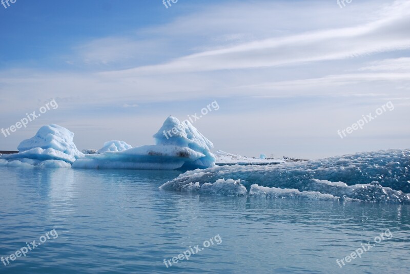 Iceland Glacier Ice Lake Iceberg