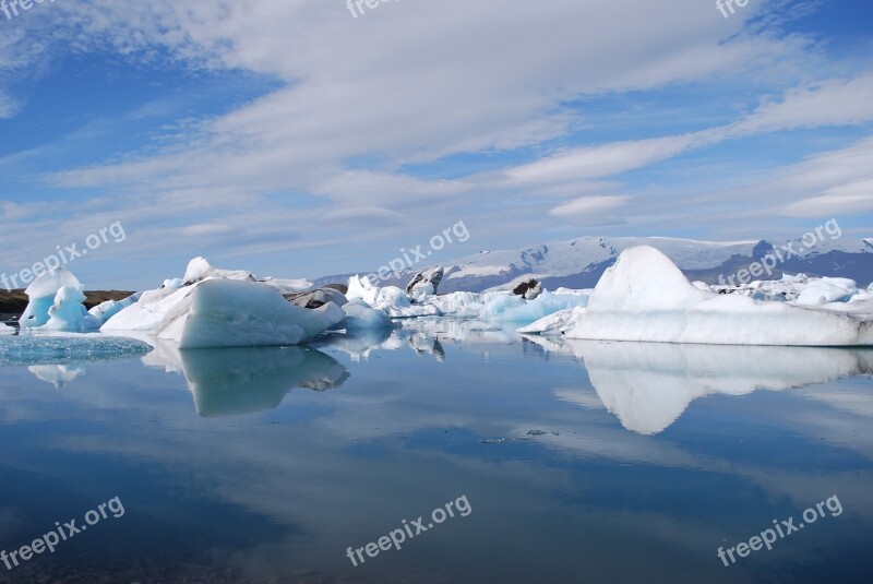 Iceland Glacier Ice Lake Jokulsarlon