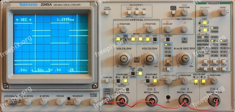 Tektronix Scope Oscilloscope 2245a Measure