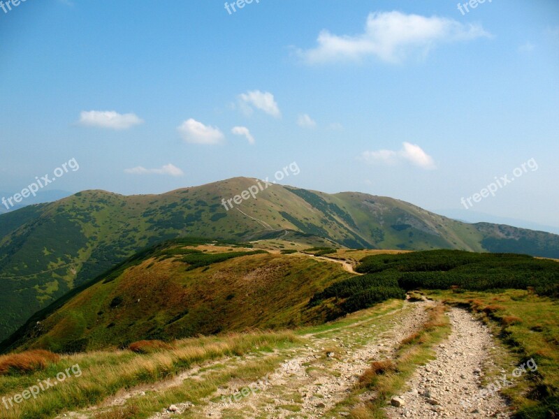 Mountains Summer Trail The Path View