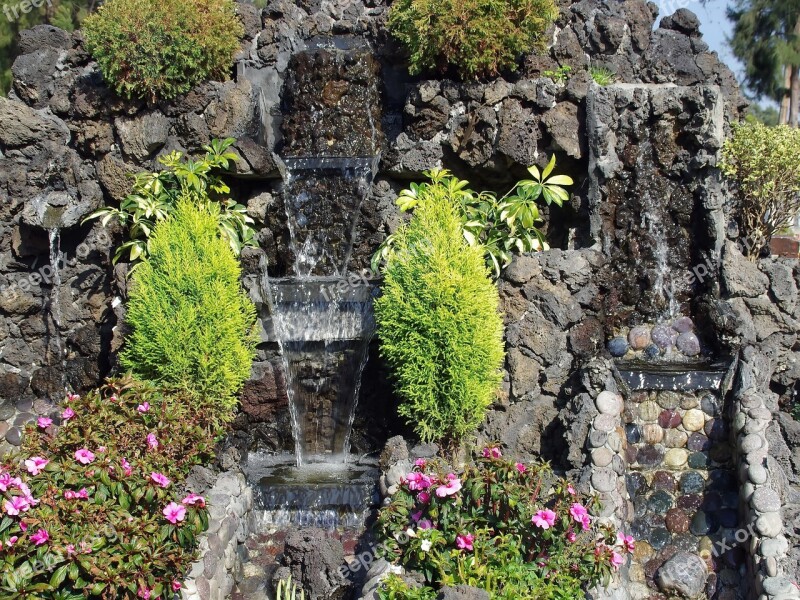 Mexico Fountain Washbasin Cascade Garden