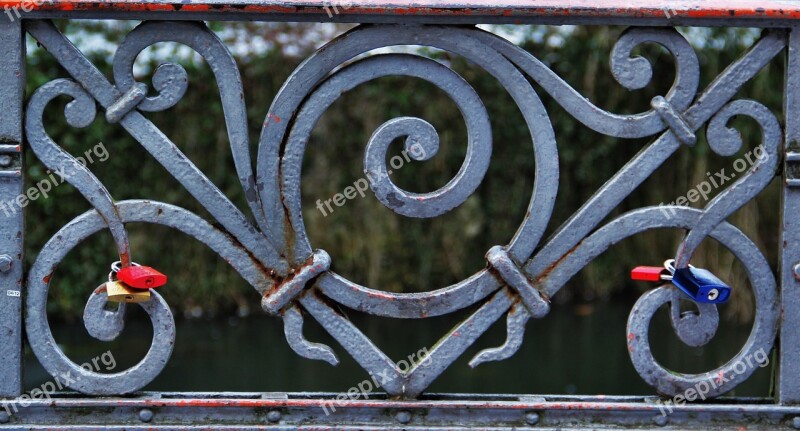 Love Locks Railing Symbol Love Symbol Eternal Love