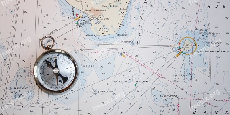 Maritim Chart Compass North Free Photos