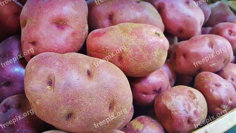 Red Potatoes Potatoes Food Tuber Vegetable